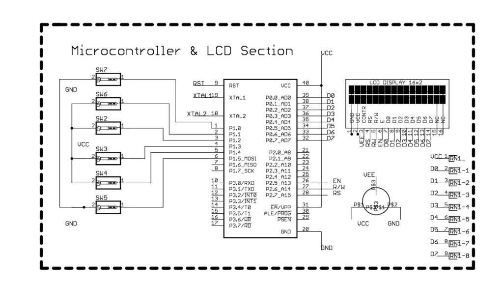 Lcd Based Smart Electronic Voting Machine Using 8051 Microcontroller Circuits Bazaar 0763
