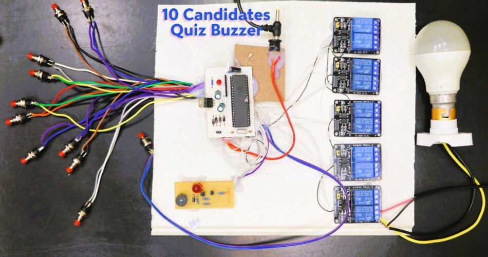 10 Candidates Quiz Buzzer System