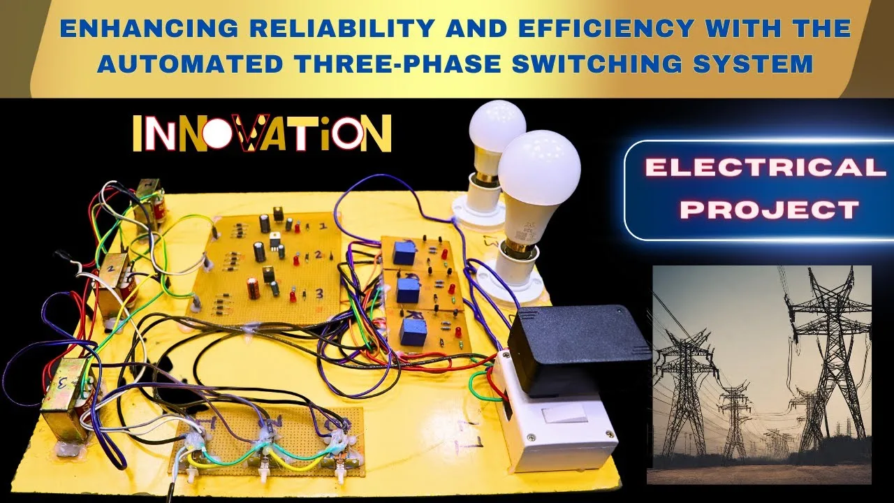 Automatic Three Phase Changer Project Using Relay Logic | Electrical Engineering Project 1 Automatic Three Phase Changer fully assembled hardware model