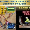 Underground Cable Fault Distance Locator using Arduino, relays, and Varley loop circuit for fault detection