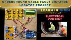 Underground Cable Fault Distance Locator using Arduino, relays, and Varley loop circuit for fault detection