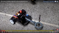Two-wheel drive robotic vehicle with landmine and metal detection capabilities for defence use