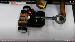 Military-grade robotic landmine detector project for competition and INSPIRE award submission