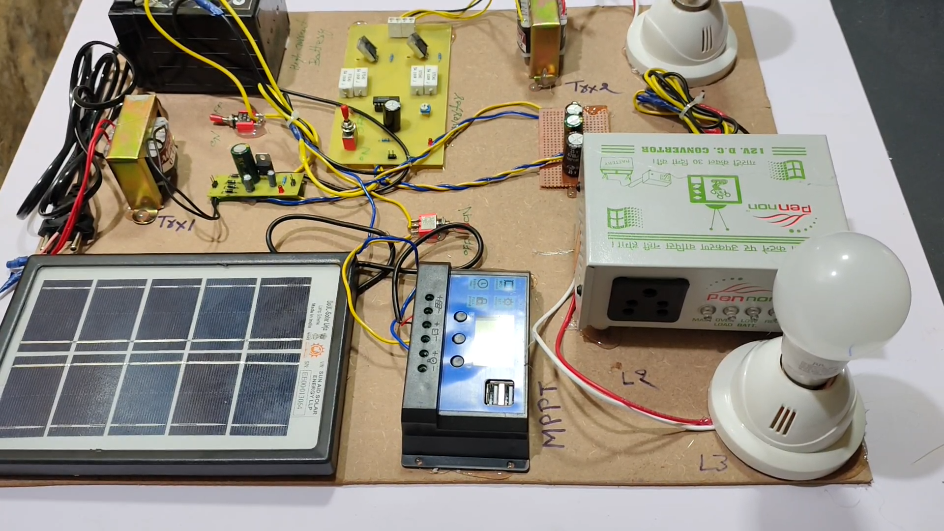 Solar charging and AC backup power project