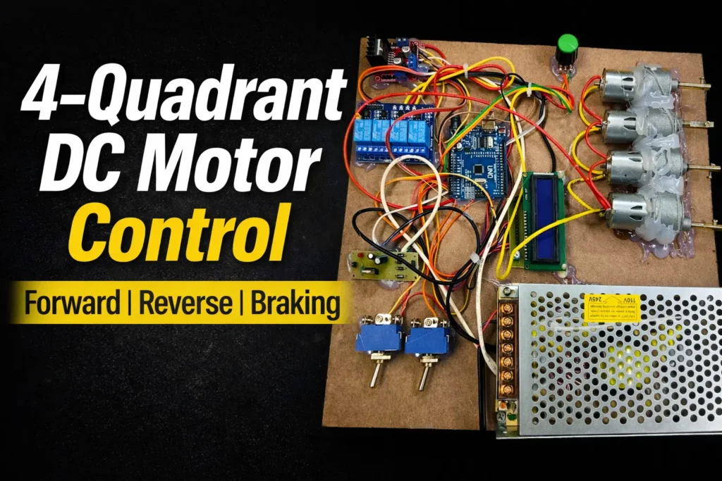 dc motor forward reverse braking control system