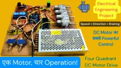 four quadrant speed control of dc motor project hardware setup