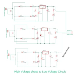 Automatic Three Phase Changer Project Using Relay Logic | Electrical Engineering Project 13 Automatic Three Phase Changer power supply circuit 12V AC to 5V DC