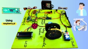 driver drowsiness detection project hardware setup with sensors and relay