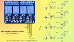 Automatic Three Phase Changer Project Using Relay Logic | Electrical Engineering Project 12 Automatic Three Phase Changer relay board circuit with driver