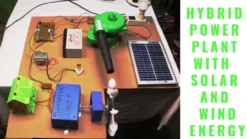 Hybrid Solar Wind Power Generation Project working model