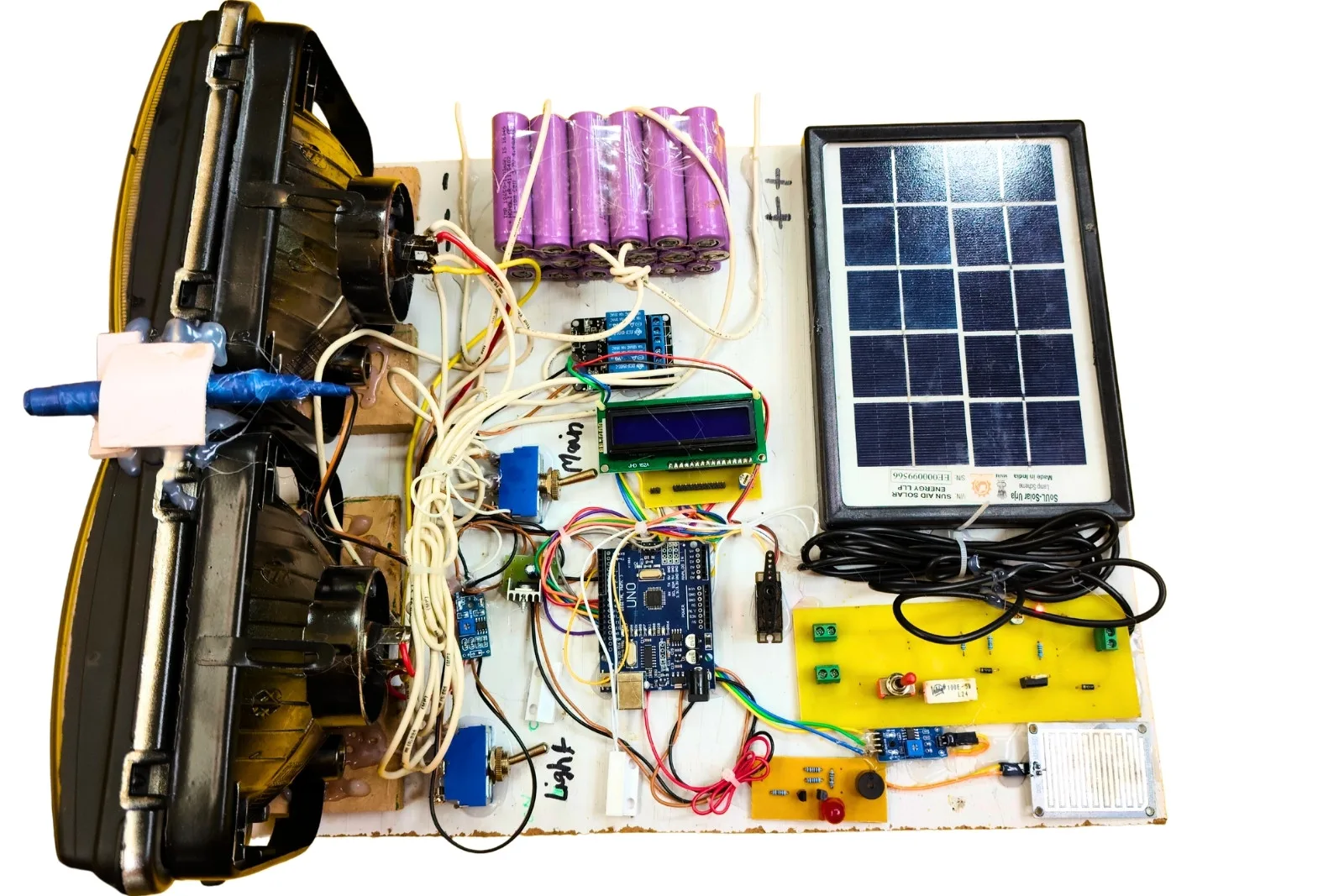 Smart Vehicle Safety System Arduino Project | Automatic Headlight Control | Final Year Engineering ProjectModel 4 Vehicle safety project demonstration model