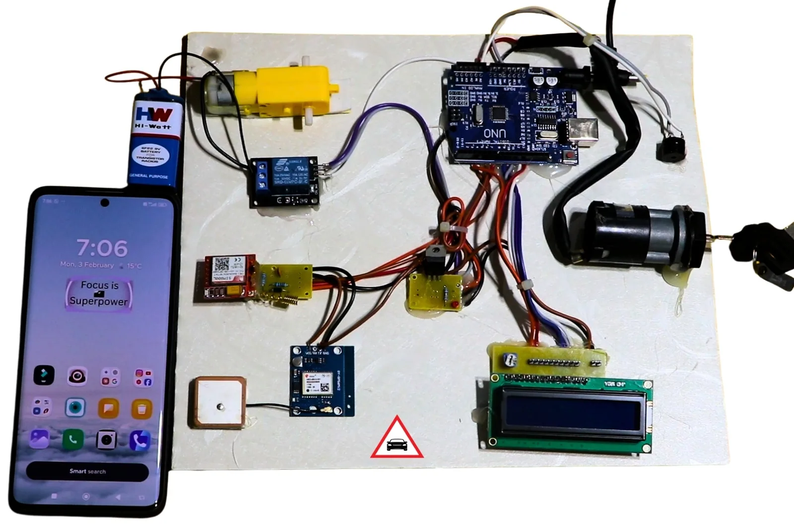 Arduino Vehicle Anti Theft Project Engineering Project Ready Made Working Model