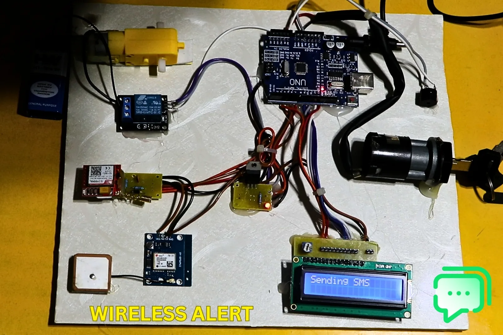 Arduino Vehicle Anti Theft Project Engineering Project Hardware Setup